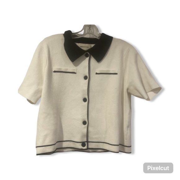 INDUSTRY Sweaters - 🎁 Industry Boxy Cropped Cute Hip and Stylish Contrast Trim sweater Medium